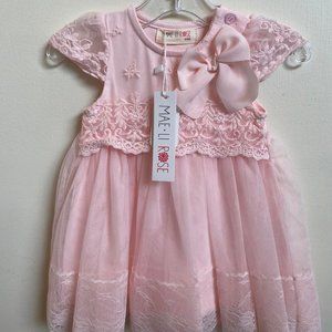 NWT Mae Li Rose Pink Lace Dress